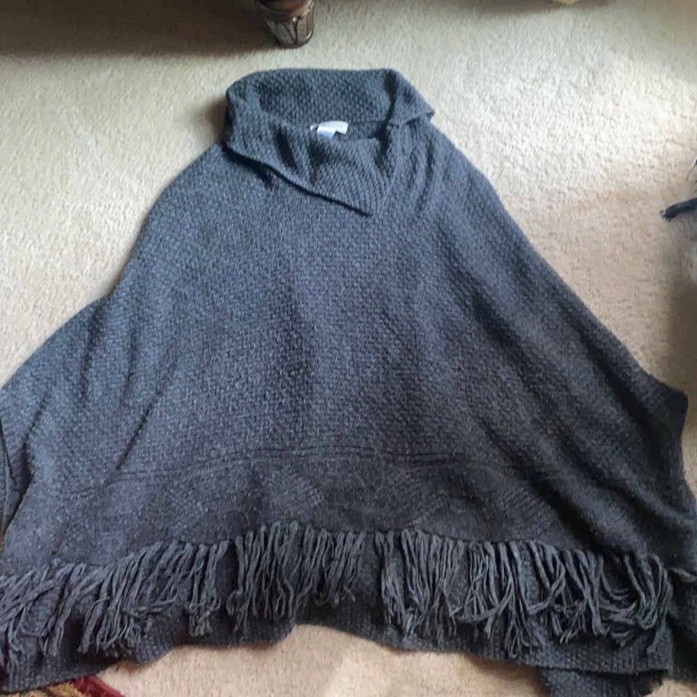 Grey Coldwater Creek Poncho